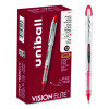 Vision Elite Rollerball Pen, Stick, Bold 0.8 Mm, Red Ink, White/Red/Clear Barrel