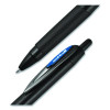 207 Plus+ Gel Pen, Retractable, Medium 0.7 Mm, Blue Ink, Black Barrel, 4/Pack