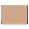 Cork Bulletin Board With Aluminum Frame, 48" x 36" (Actual Size: 47" x 35"), Tan Surface, Black Aluminum Frame