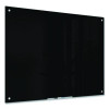 Black Glass Dry Erase Board, 48" x 36" (Actual Size: 47" x 35"), Black Surface