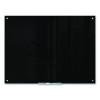 Black Glass Dry Erase Board, 48" x 36" (Actual Size: 47" x 35"), Black Surface