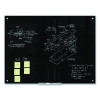 Black Glass Dry Erase Board, 48" x 36" (Actual Size: 47" x 35"), Black Surface