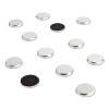 High Energy Magnets, Circles, 1.25" Diameter, Silver, 12/Pack