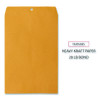 Kraft Clasp Envelope, #98, Square Flap, Clasp/Gummed Closure, 10 X 15, Brown Kraft, 100/Box