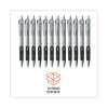 Comfort Grip Gel Pen, Retractable, Medium 0.7 Mm, Black Ink, Gray/Black/Silver Barrel, Dozen