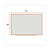 Deluxe Melamine Dry Erase Board, 72" x 48", White Surface, Oak Finished Fiberboard (Mdf) Frame