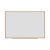 Deluxe Melamine Dry Erase Board, 72" x 48", White Surface, Oak Finished Fiberboard (Mdf) Frame