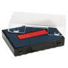 T5460 Professional Replacement Ink Pad For Trodat Custom Self-Inking Stamps, 1.38" x 2.38", Blue/Red
