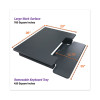 High Rise Height Adjustable Standing Desk With Keyboard Tray, 36" X 31.25" X 5.25" To 20", Gray/Black