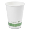 89-Series Hot Cup, 12 Oz, Paper, White/Green, 1,000/Carton