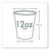 89-Series Hot Cup, 12 Oz, Paper, White/Green, 1,000/Carton