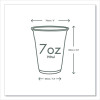 76-Series Cold Cup, 7 Oz, Plastic, Clear/Green, 1,000/Carton