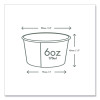 Soup Containers, Compostable, 6 Oz, 3.5" Diameter x 1.7" h, Green/White, Paper, 1,000/Carton