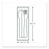 Cutlery Kits, Compostable, General Purpose, Fork/Knife/Napkin/Spoon, Plastic, White, 250/Carton