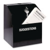 Steel Suggestion Box With Locking Top, 7 X 6 X 8.5, Black