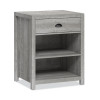 Fallbrook Printer Stand, Engineered Wood, 3 Shelves, 1 Drawer, 50 Lb Capacity, 24" x 20" x 30.25", Smoked Ash