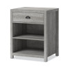 Fallbrook Printer Stand, Engineered Wood, 3 Shelves, 1 Drawer, 50 Lb Capacity, 24" x 20" x 30.25", Smoked Ash
