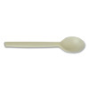 Ecosense Renewable Plant Starch Cutlery, Spoon, Plastic, Cream, 50/Pack