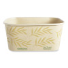 No Tree Rectangular Containers, 32 Oz, 4.7 x 6.8 x 3, Natural, Sugarcane, 300/Carton