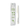 Tpla Wrapped Cutlery, Knife, Plastic, Light Beige, 750/Carton