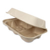 Fiber Hinged Takeout Containers, Hoagie Box, 9.2 x 6.4 x 3, Natural, Paper, 500/Carton