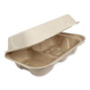 Fiber Hinged Takeout Containers, Hoagie Box, 9.2 x 6.4 x 3, Natural, Paper, 500/Carton