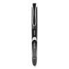 Liquid Ink Rollerball Pen, Stick, Extra-Fine 0.5 Mm, Black Ink, Black/Silver Barrel, 12/Pack