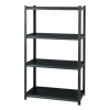 Steel Shelving Unit With Laminate Shelves, Four-Shelf, 36w x 18d x 60h, Steel, Black/Gun Metal Gray