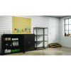 Steel Shelving Unit With Laminate Shelves, Four-Shelf, 36w x 18d x 60h, Steel, Black/Gun Metal Gray