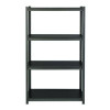 Steel Shelving Unit With Laminate Shelves, Four-Shelf, 36w x 18d x 60h, Steel, Black/Gun Metal Gray