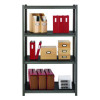Steel Shelving Unit With Laminate Shelves, Four-Shelf, 36w x 18d x 60h, Steel, Black/Gun Metal Gray
