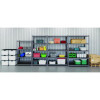 Steel Shelving Unit With Laminate Shelves, Four-Shelf, 36w x 18d x 60h, Steel, Black/Gun Metal Gray