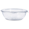 Safeseal Tamper-Resistant, Tamper-Evident Bowls With Flat Lid, 48 Oz, 8.9" Diameter x 2.8" h, Clear, Plastic, 100/Carton