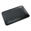 Industrial Deck Plate Anti-Fatigue Mat, Rectangular, Black Raised Diamond Surface, 24" x 36"