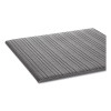 Ribbed Vinyl Anti-Fatigue Mat, Rectangular, Gray Ribbed Surface, 36" x 60"