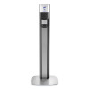 Messenger Es8 Silver Panel Floor Stand With Dispenser, 1,200 Ml, 16.75 X 6 X 40, Silver/Graphite