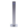 Messenger Es8 Silver Panel Floor Stand With Dispenser, 1,200 Ml, 16.75 X 6 X 40, Silver/Graphite