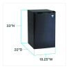 4.4 Cu. Ft. Counter Height Refrigerator, Black