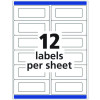 Send And Reply Piggyback Labels, Inkjet/Laser Printers, 1.63 X 4, White, 12/Sheet, 20 Sheets/Pack