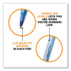 Round Stic Xtra Life Ballpoint Pen, Stick, Medium 1 Mm, Blue Ink, Translucent Blue Barrel, 500/Pack