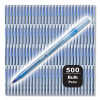 Round Stic Xtra Life Ballpoint Pen, Stick, Medium 1 Mm, Blue Ink, Translucent Blue Barrel, 500/Pack