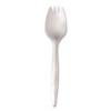 Mediumweight Polypropylene Cutlery, Spork, Plastic, White, 1,000/Carton