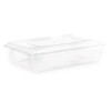 Storplus Polycarbonate Food Storage Container, 8.5 Gal, 18 x 26 x 6, Clear, Plastic