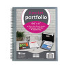 Eight-Pocket Portfolio, Polypropylene, 8.5 X 11, Smoke/Smoke