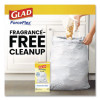Tall Kitchen Drawstring Trash Bags With Leakguard, 13 Gal, Unscented, 23.47" x 25.38", White, 120/Box