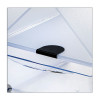 Stackable Cube Organizer, Divided, 2 Compartments, Plastic, 6 x 6 x 6, Clear