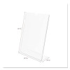 Superior Image Slanted Sign Holder, Top Loading, Portrait, 8.5 x 11 Insert, Clear