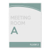 Superior Image Slanted Sign Holder, Top Loading, Portrait, 8.5 x 11 Insert, Clear