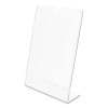 Superior Image Slanted Sign Holder, Top Loading, Portrait, 8.5 x 11 Insert, Clear