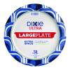 Heavy Duty Disposable Dinnerware, Large Plate, Paper, 11.5" Dia, Floral, Blue/Yellow/White, 12/Pack
